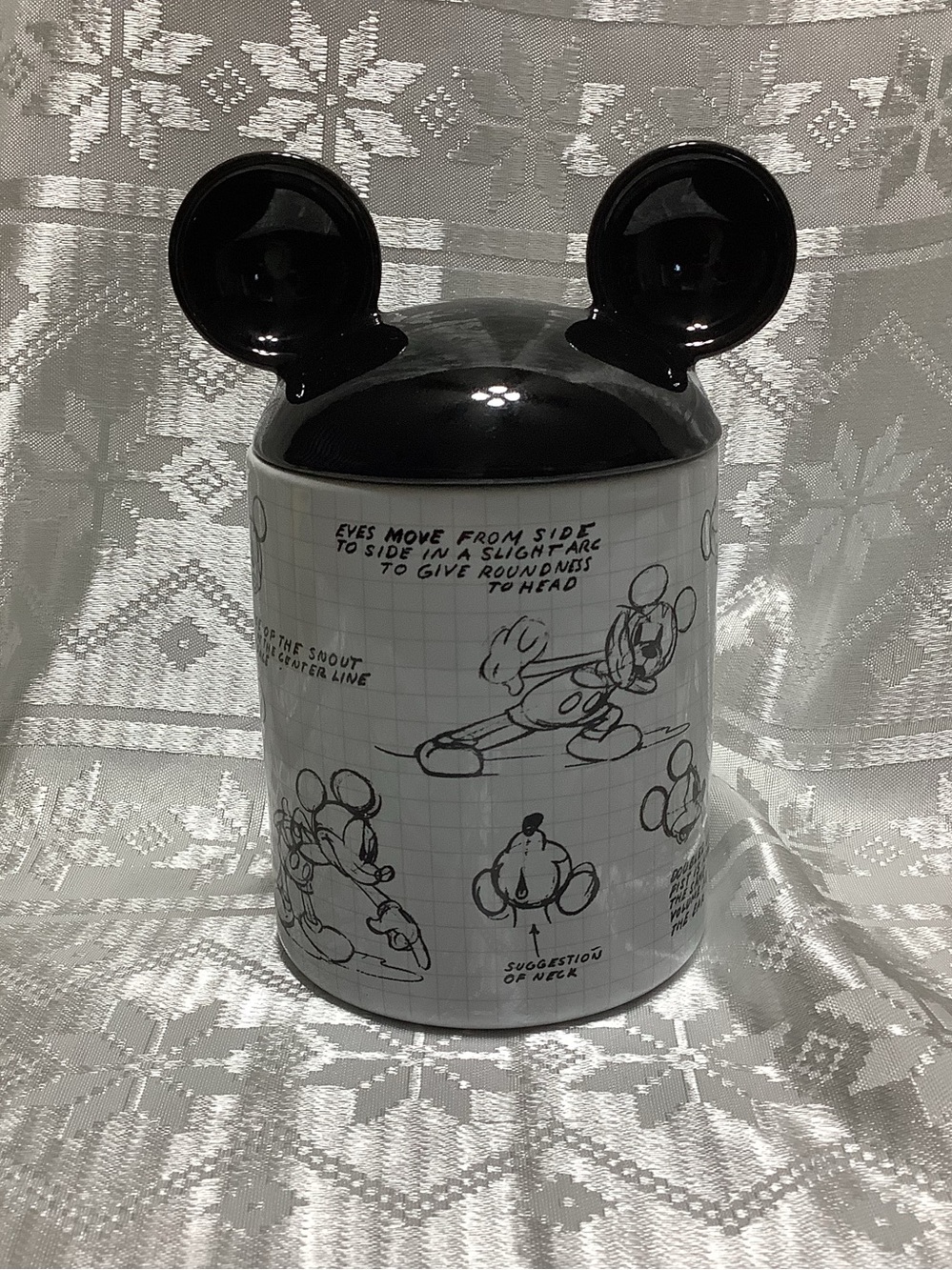 Disney Mickey Mouse Animation Sketchbook Mini Cookie Candy Jar